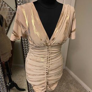 Sexy Gold Foil Dress